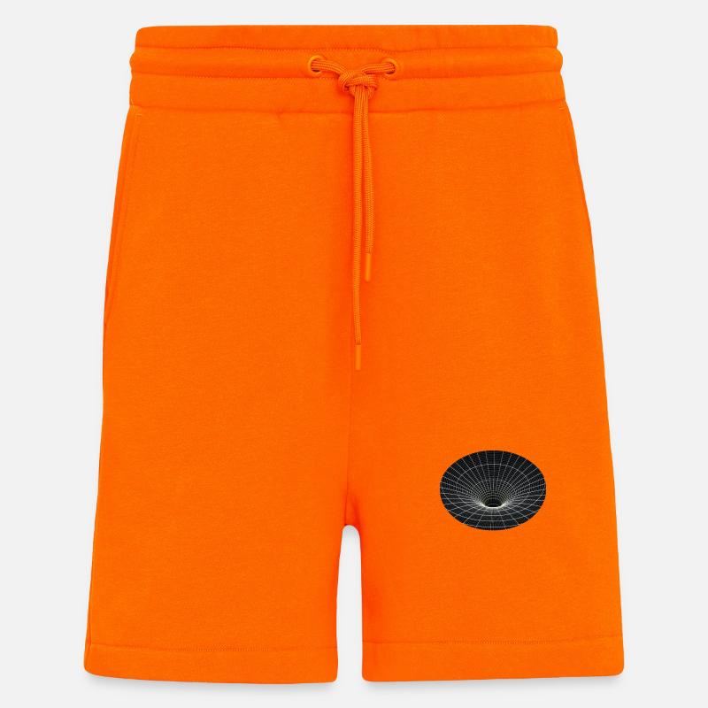 Vortex Grid Wormhole - Shorts - made by SPREAD - SUNSET ORANGE