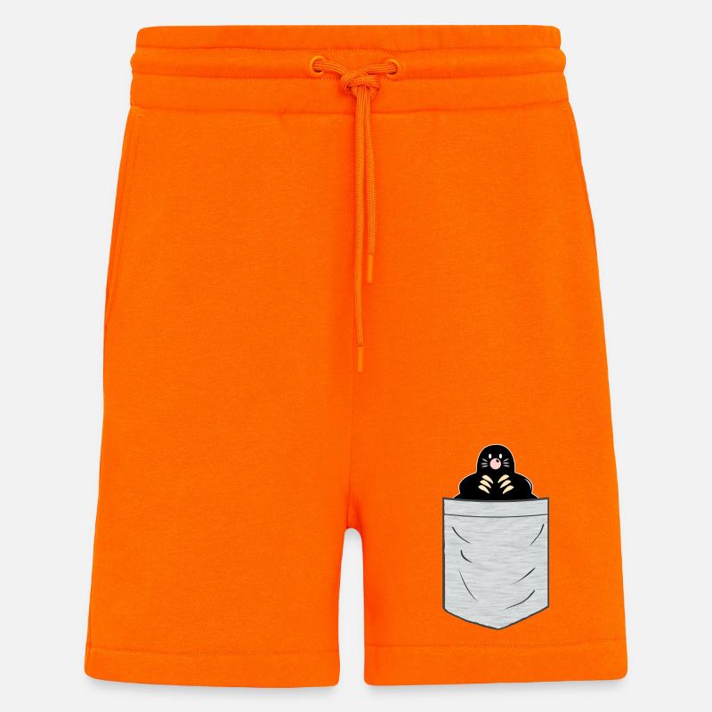 Poche poitrine Mole - Short bio décontracté fabriqué en UE - SUNSET ORANGE