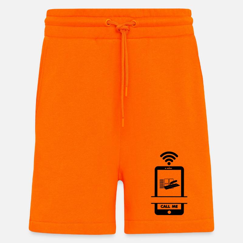 Anruf Telefon Fliesenleger - Shorts - made by SPREAD - SUNSET ORANGE