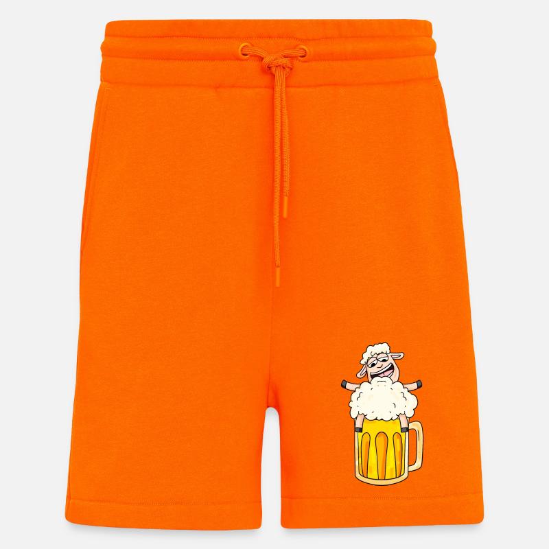 Beer Sheep Comic - Shorts - made by SPREAD - SUNSET ORANGE