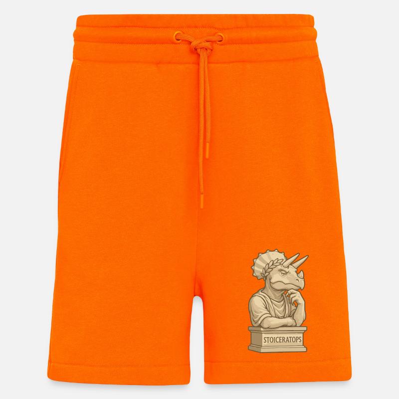 Stoiceratops - Shorts - made by SPREAD - SUNSET ORANGE