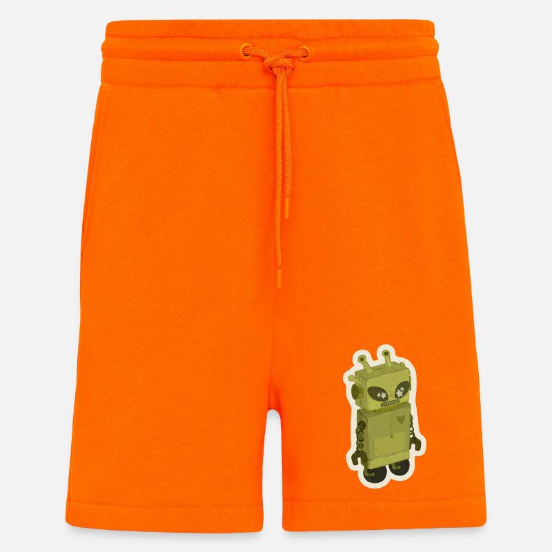 Außerirdischer Roboter - Shorts - made by SPREAD - SUNSET ORANGE