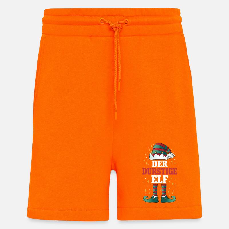 Weihnachten Der Durstige Elf - Shorts - made by SPREAD - SUNSET ORANGE