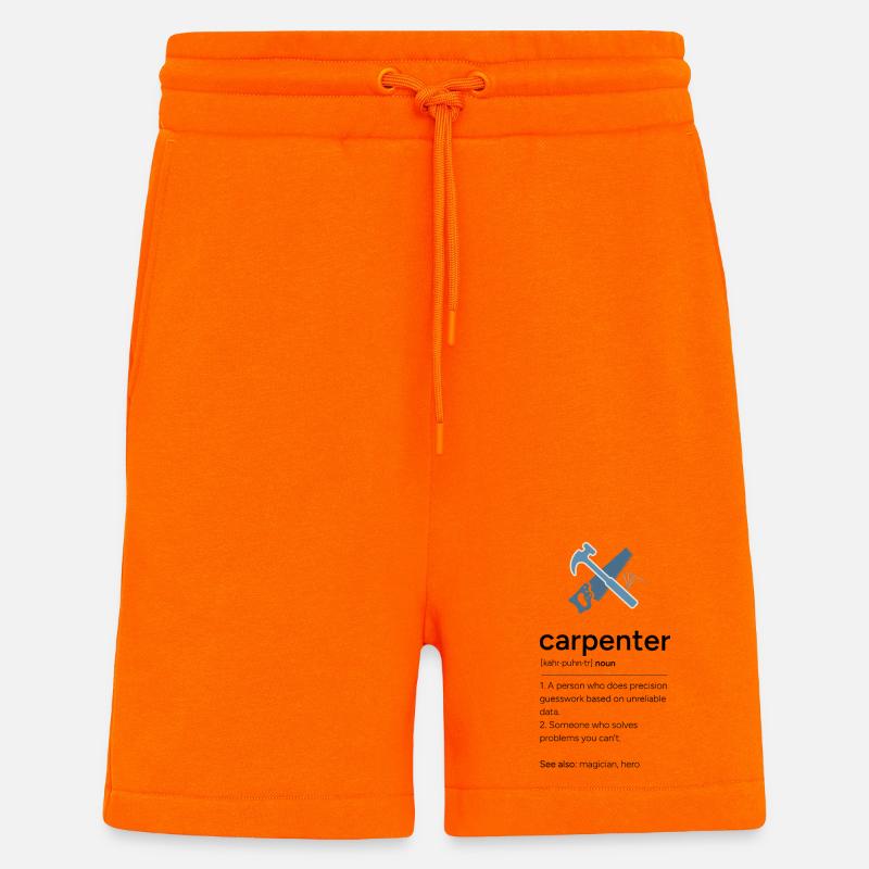 Carpenter Definition with Tools - Shorts - made by SPREAD - SUNSET ORANGE