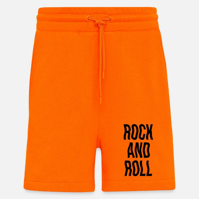 Conception musicale rock and roll - Short bio décontracté fabriqué en UE - SUNSET ORANGE