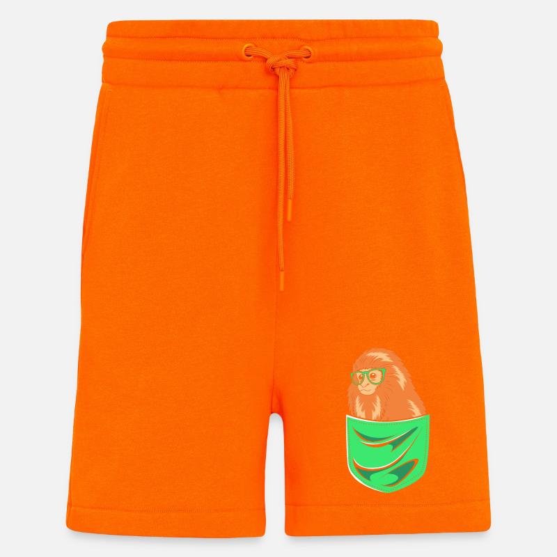 Tamarin Monkey - Shorts - made by SPREAD - SUNSET ORANGE