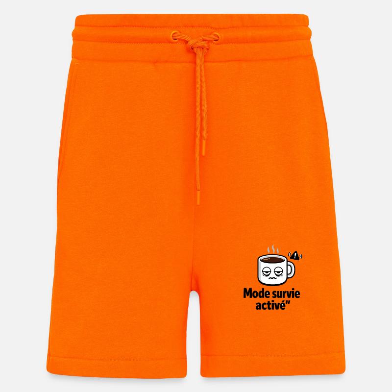 Café Somnolent Sourire - Short bio décontracté fabriqué en UE - SUNSET ORANGE