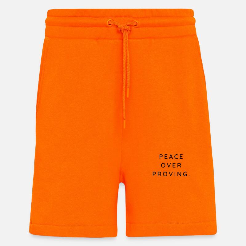 peace over proving - Shorts - made by SPREAD - SUNSET ORANGE