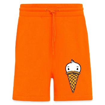 Bird Cream Waffle Cream Scoops Cream Cream Cone - Shorts - made by SPREAD - SUNSET ORANGE - Front