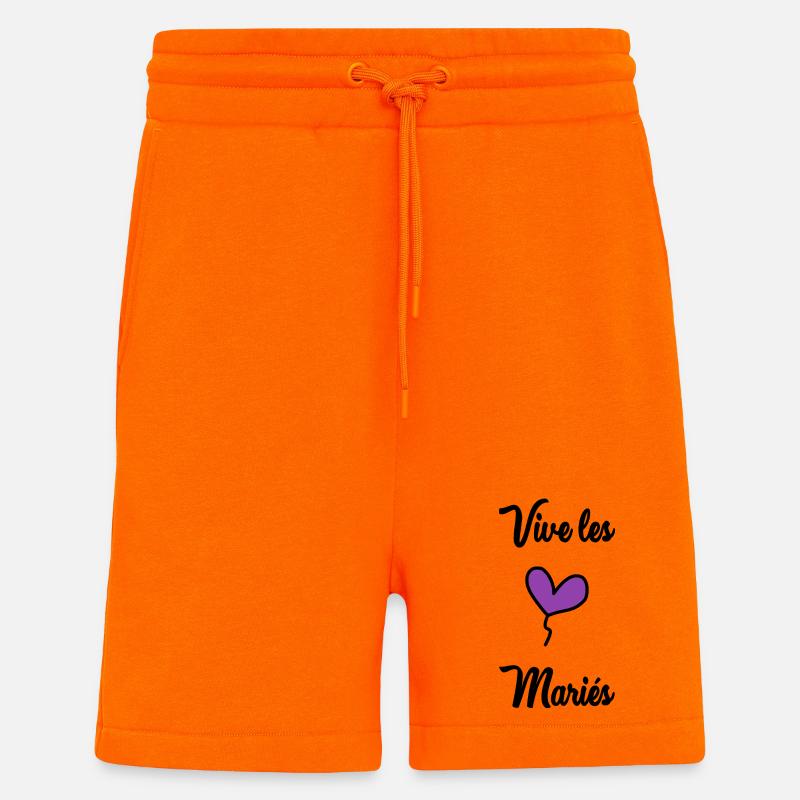 VIVE LES MARIES - Short bio décontracté fabriqué en UE - SUNSET ORANGE