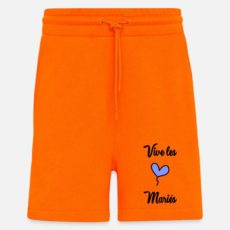 VIVE LES MARIES - Short bio décontracté fabriqué en UE - SUNSET ORANGE