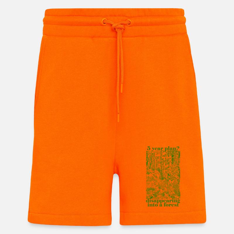PLAN 5 ANS ? - Short bio décontracté fabriqué en UE - SUNSET ORANGE