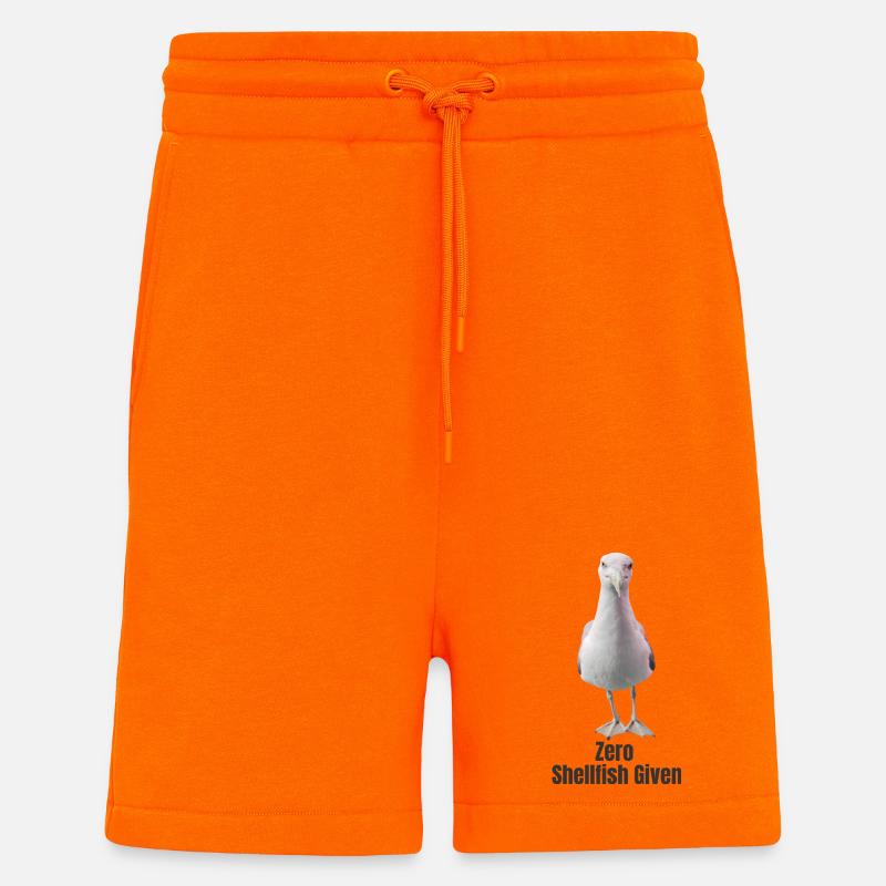 Abstrakte Möwe mit farbigen Akzenten - Shorts - made by SPREAD - SUNSET ORANGE