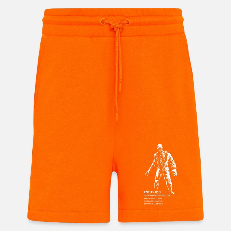 Backrooms Entity 010 white - Shorts - made by SPREAD - SUNSET ORANGE