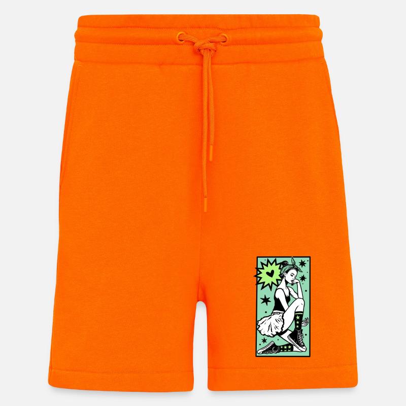 Danseuse #1 - Short bio décontracté fabriqué en UE - SUNSET ORANGE