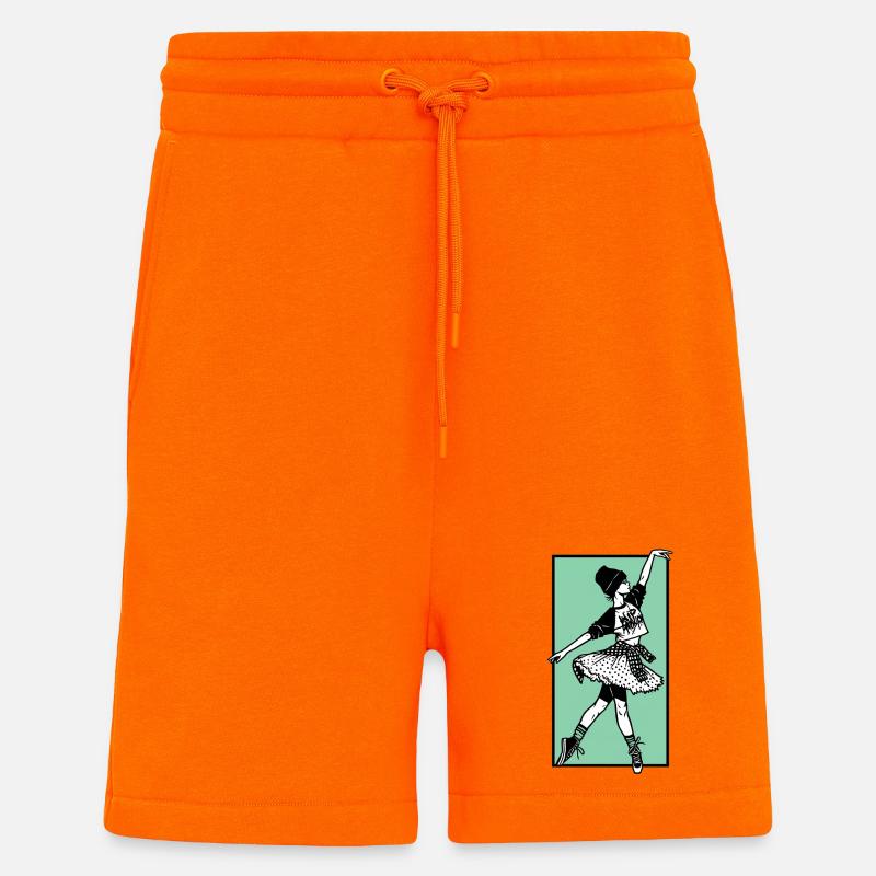 Danseuse #2 - Short bio décontracté fabriqué en UE - SUNSET ORANGE
