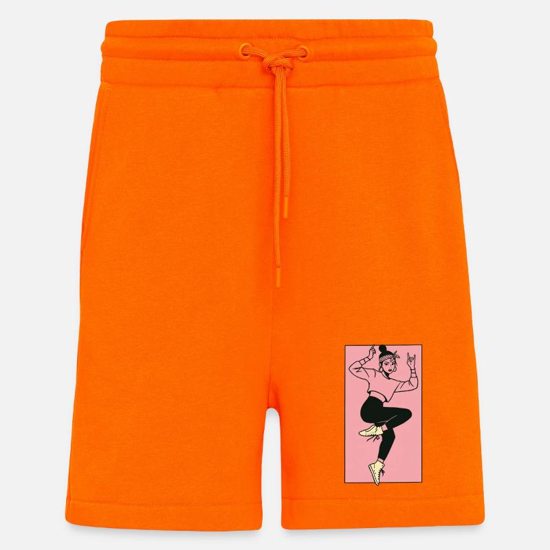 Danseuse #6 - Short bio décontracté fabriqué en UE - SUNSET ORANGE