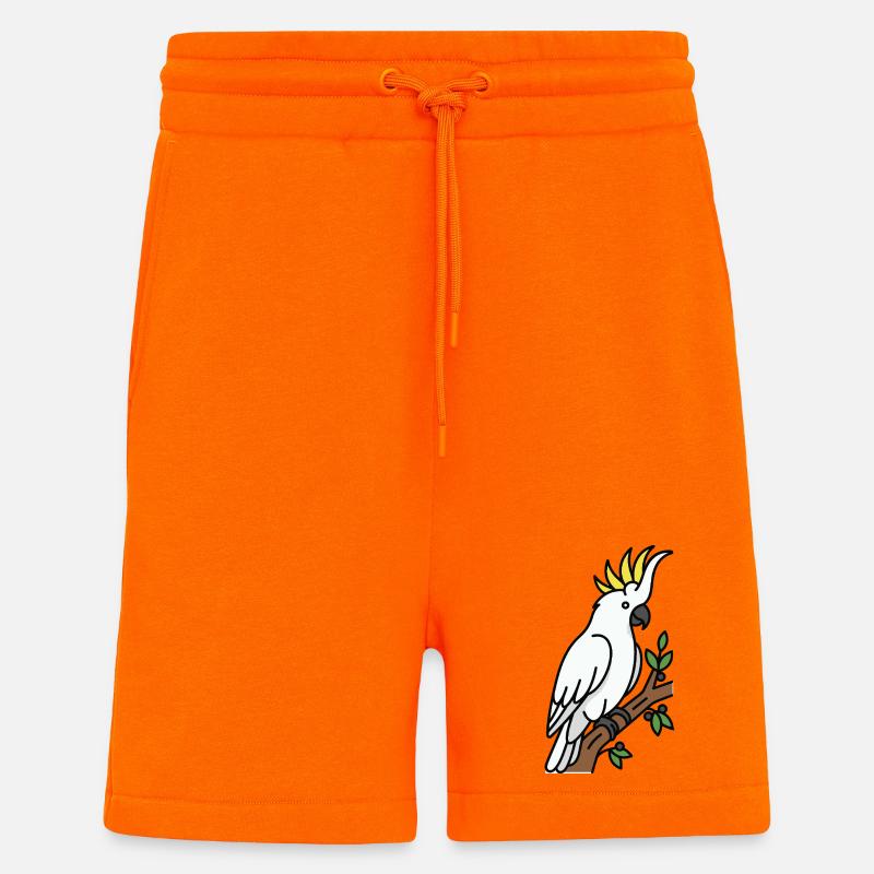 Australischer Vogelkakadu - Shorts - made by SPREAD - SUNSET ORANGE