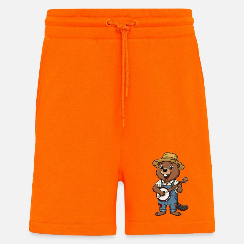 Biber mit Banjo - Shorts - made by SPREAD - SUNSET ORANGE
