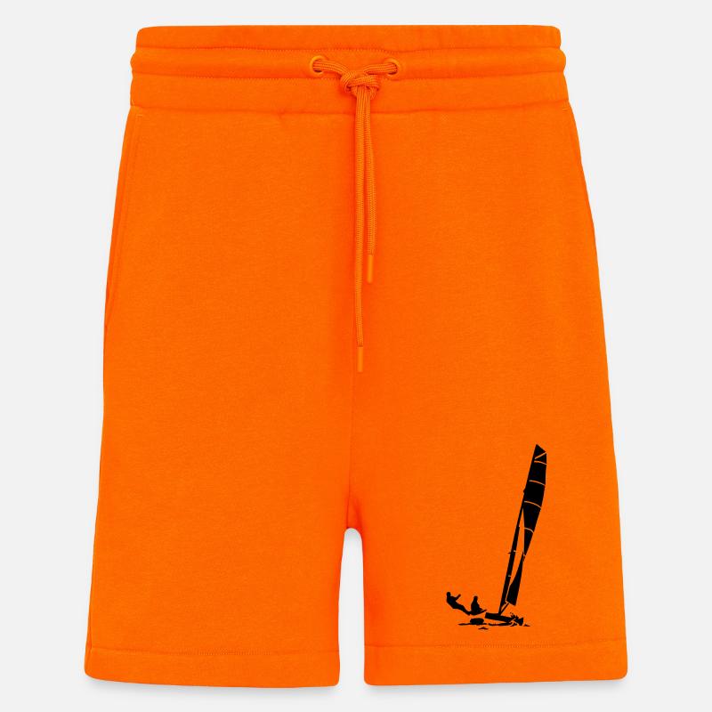 katamaran - Short bio décontracté fabriqué en UE - SUNSET ORANGE
