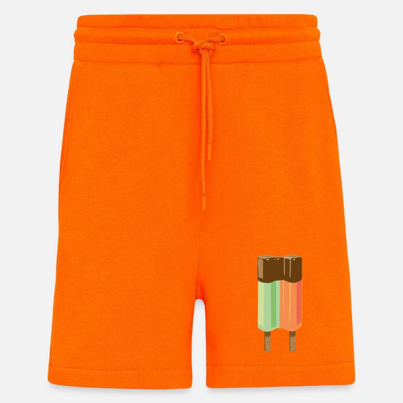 Ispinde - Organic relaxed shorts made in EU - SUNSET ORANGE