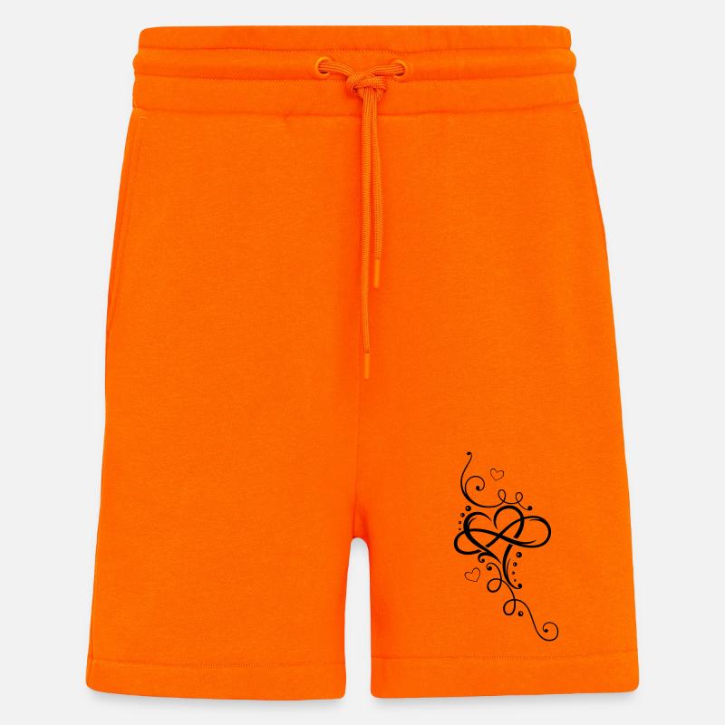 Herz, Unendlichkeit, heart, infinity - Shorts - made by SPREAD - SUNSET ORANGE