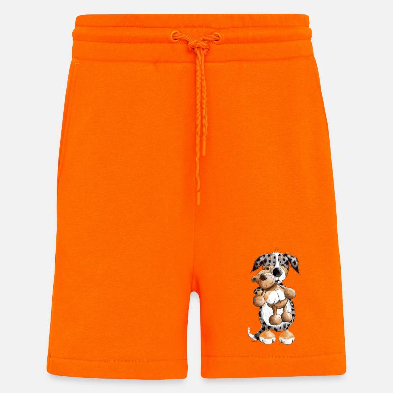Australian Shepherd mit Teddy - Shorts - made by SPREAD - SUNSET ORANGE