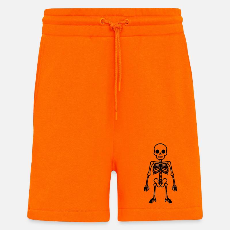 Skelett Comic - Shorts - made by SPREAD - SUNSET ORANGE