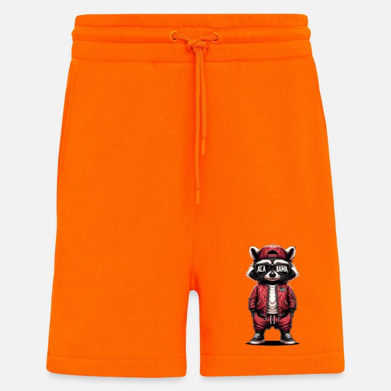 Waschbär in roter Bomberjacke - Shorts - made by SPREAD - SUNSET ORANGE