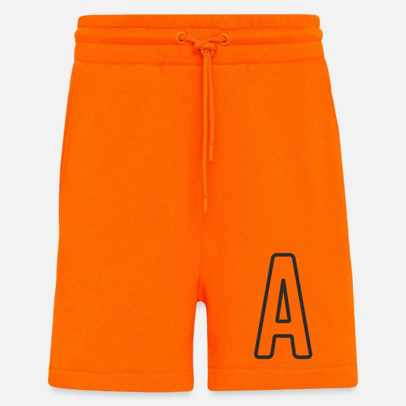 Letter A Typodesign - Shorts - made by SPREAD - SUNSET ORANGE