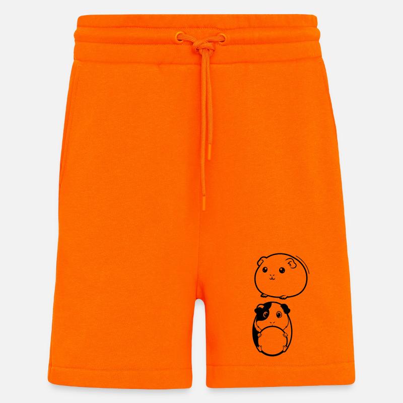  Zwei Meerschweinchen Köpfe - Shorts - made by SPREAD - SUNSET ORANGE