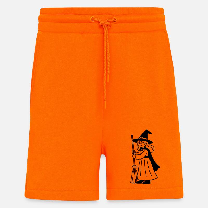 sorcière - Short bio décontracté fabriqué en UE - SUNSET ORANGE
