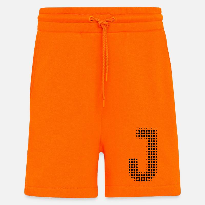 J Buchstabe Punkte Raster - Shorts - made by SPREAD - SUNSET ORANGE