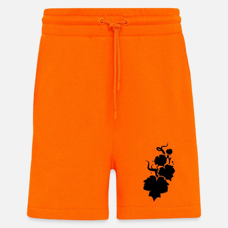 a vine silhouette - Shorts - made by SPREAD - SUNSET ORANGE