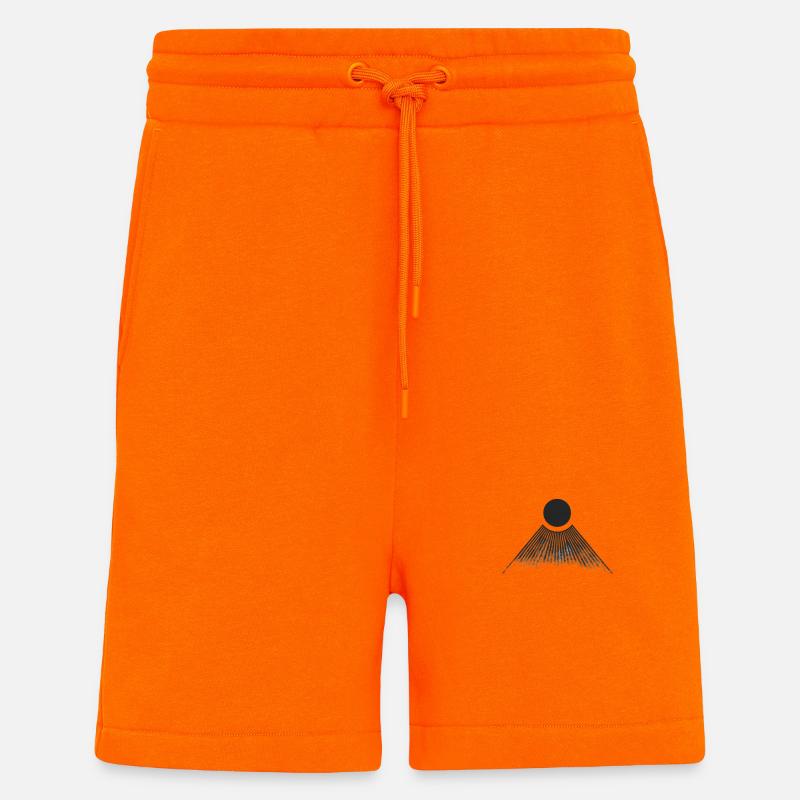 Éclipse sombre et rayons gris - Short bio décontracté fabriqué en UE - SUNSET ORANGE