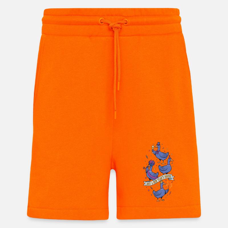 Nur eine Neujahrs-Gans-Feier 2025 Spaß - Shorts - made by SPREAD - SUNSET ORANGE