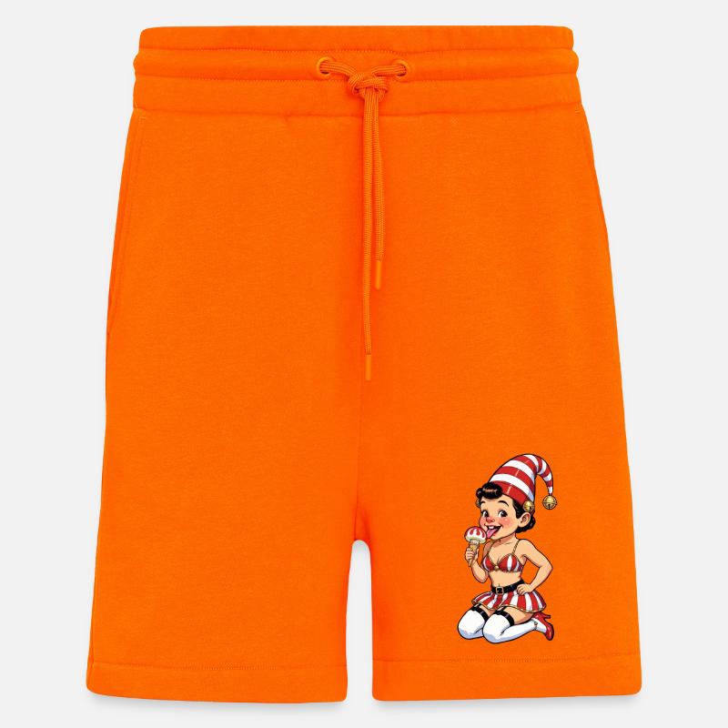 Leprechaun-Mädchen mit Eistüte - Shorts - made by SPREAD - SUNSET ORANGE