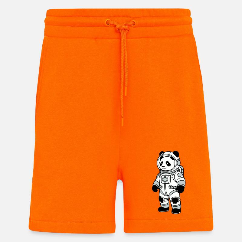 Combinaison spatiale panda bear - Short bio décontracté fabriqué en UE - SUNSET ORANGE