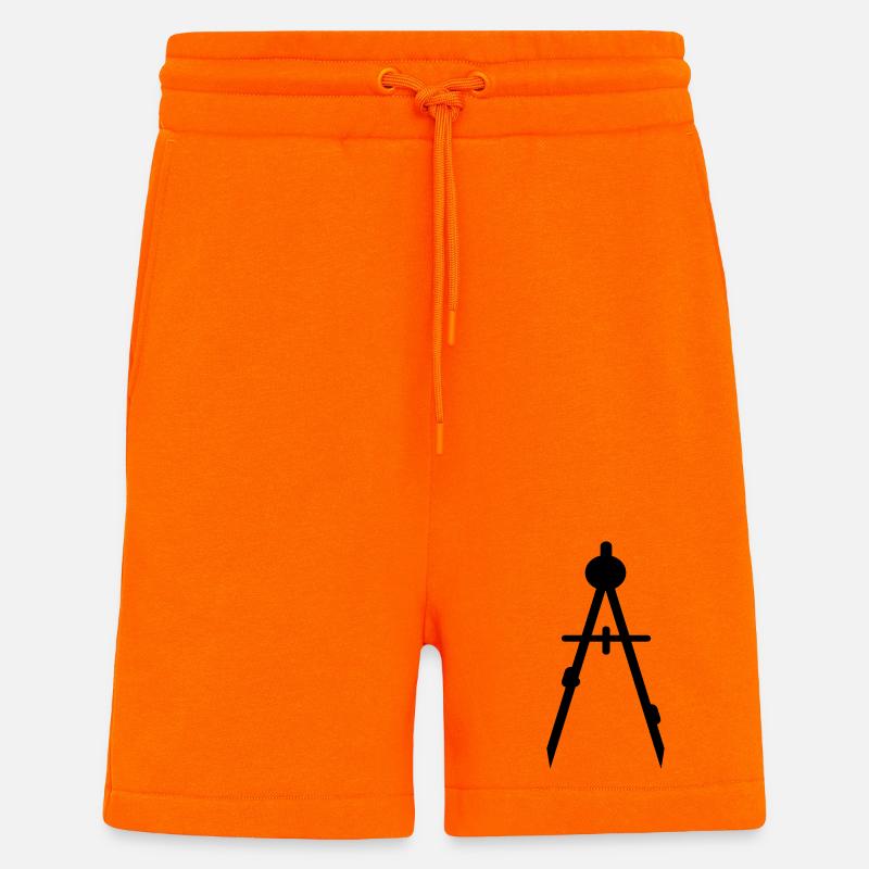 compasses - Shorts - made by SPREAD - SUNSET ORANGE