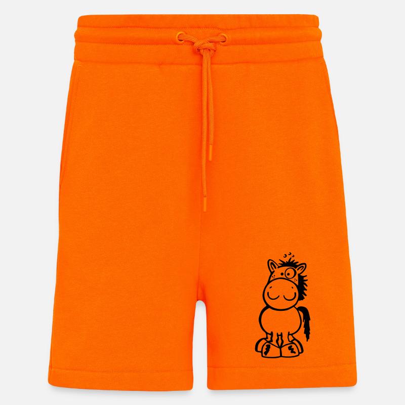 Petit Cheval - Short bio décontracté fabriqué en UE - SUNSET ORANGE