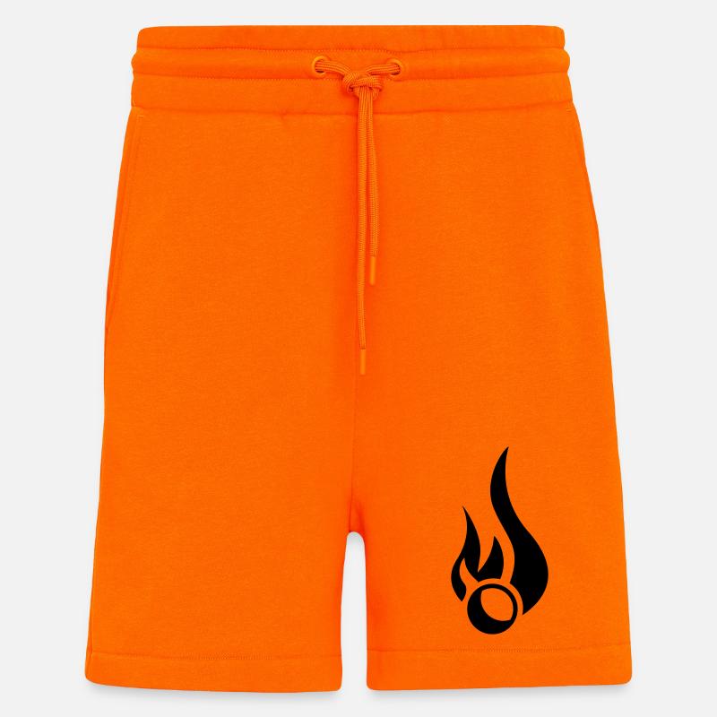 Boule enflammée - Short bio décontracté fabriqué en UE - SUNSET ORANGE