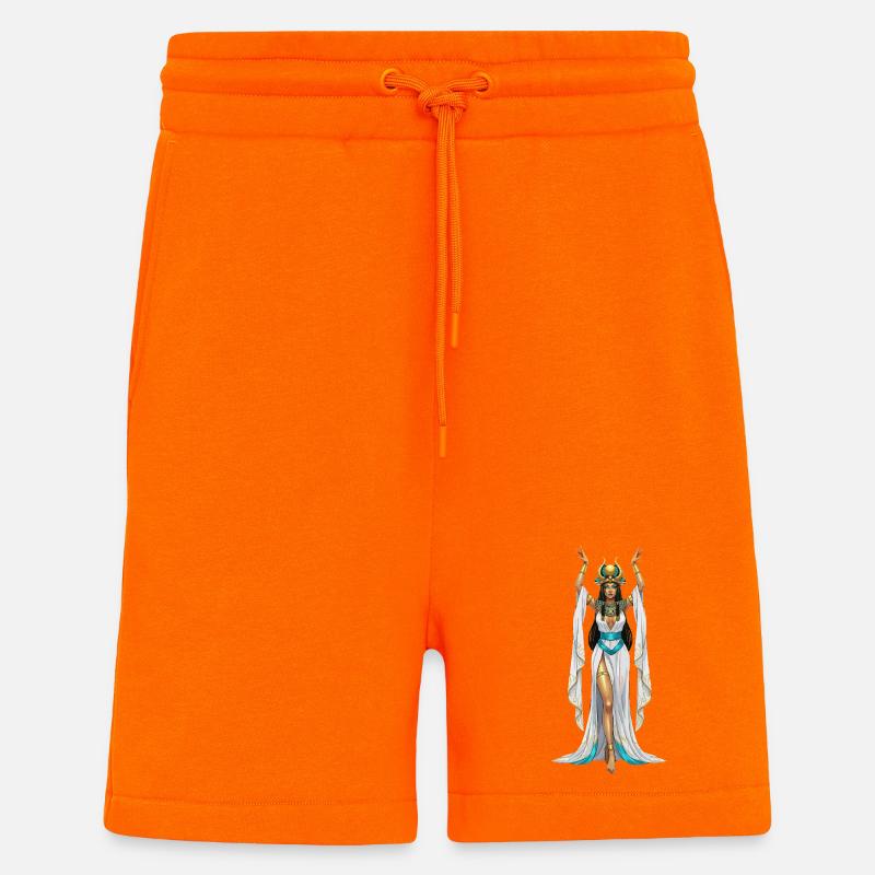Cosplay de la déesse égyptienne Isis - Short bio décontracté fabriqué en UE - SUNSET ORANGE