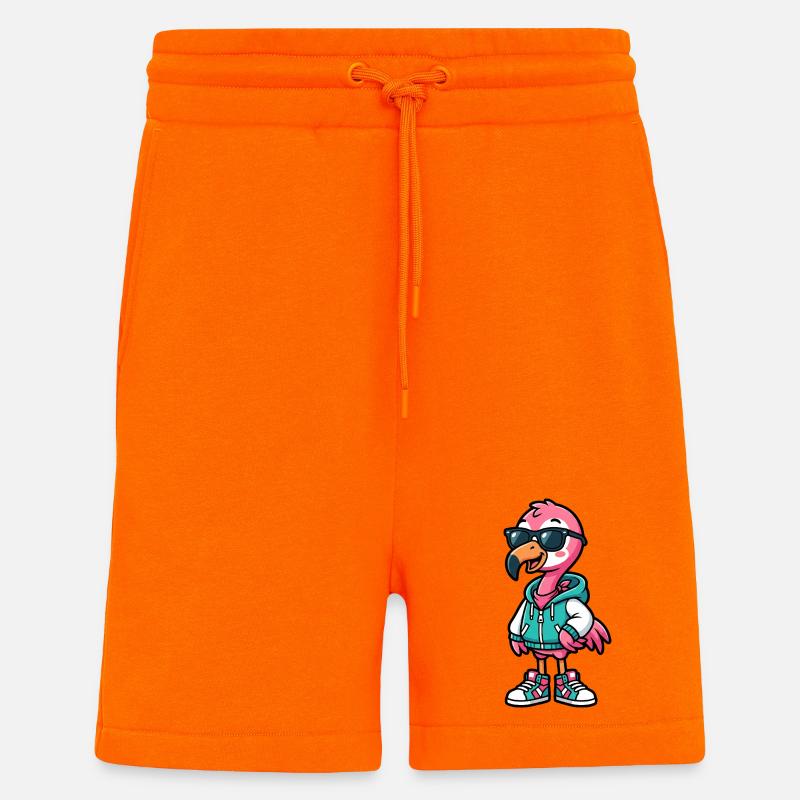 Cool Flamingo - Shorts - made by SPREAD - SUNSET ORANGE