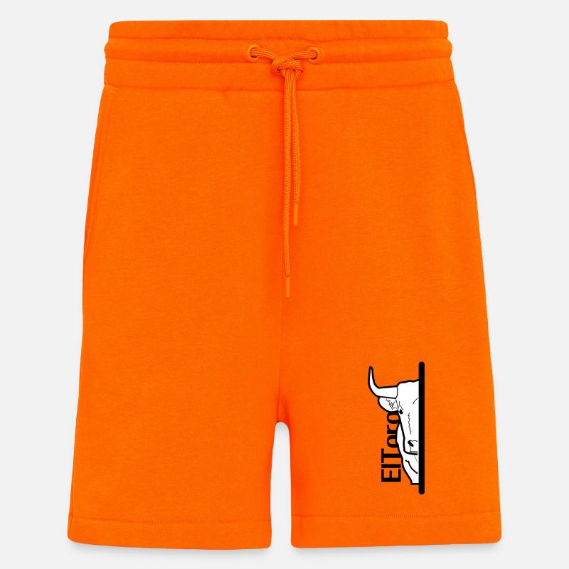 taureau caché - Short bio décontracté fabriqué en UE - SUNSET ORANGE