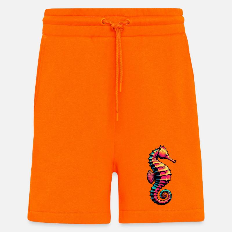 Hippocampe - Short bio décontracté fabriqué en UE - SUNSET ORANGE