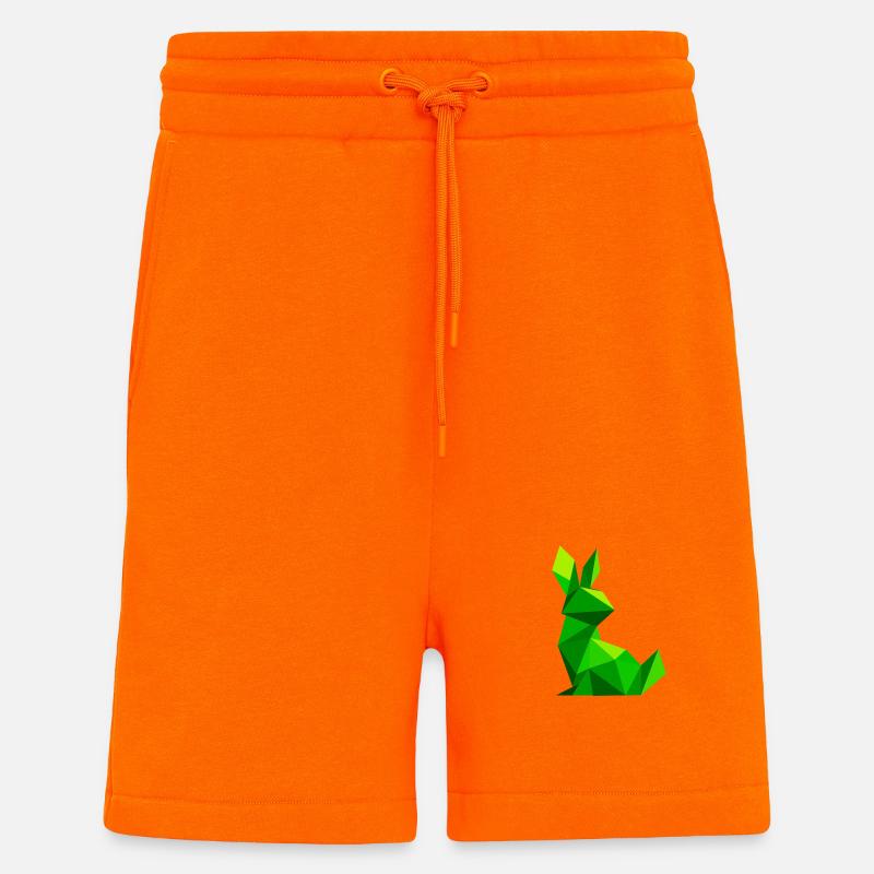 Lowpoly Rabbit - Shorts - made by SPREAD - SUNSET ORANGE
