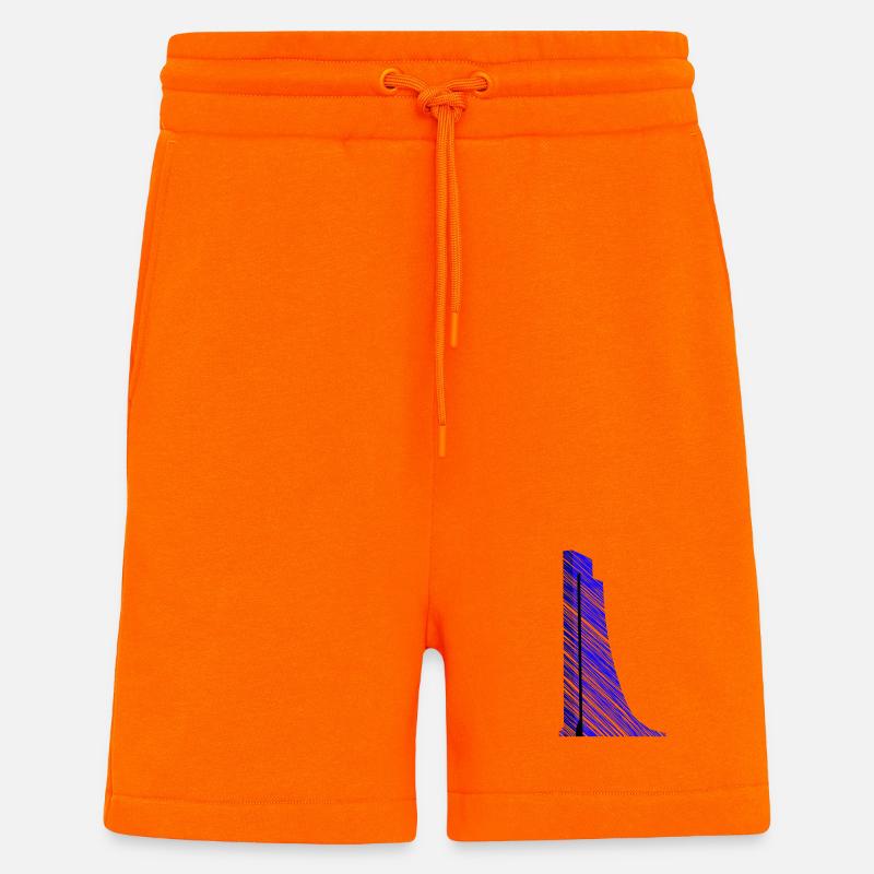 Silhouette d’art moderne de Laboe - Short bio décontracté fabriqué en UE - SUNSET ORANGE