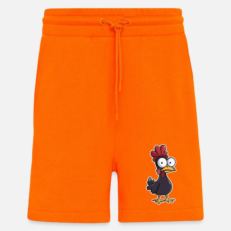 Crazy Chicken Chicken Easter - Shorts - made by SPREAD - SUNSET ORANGE