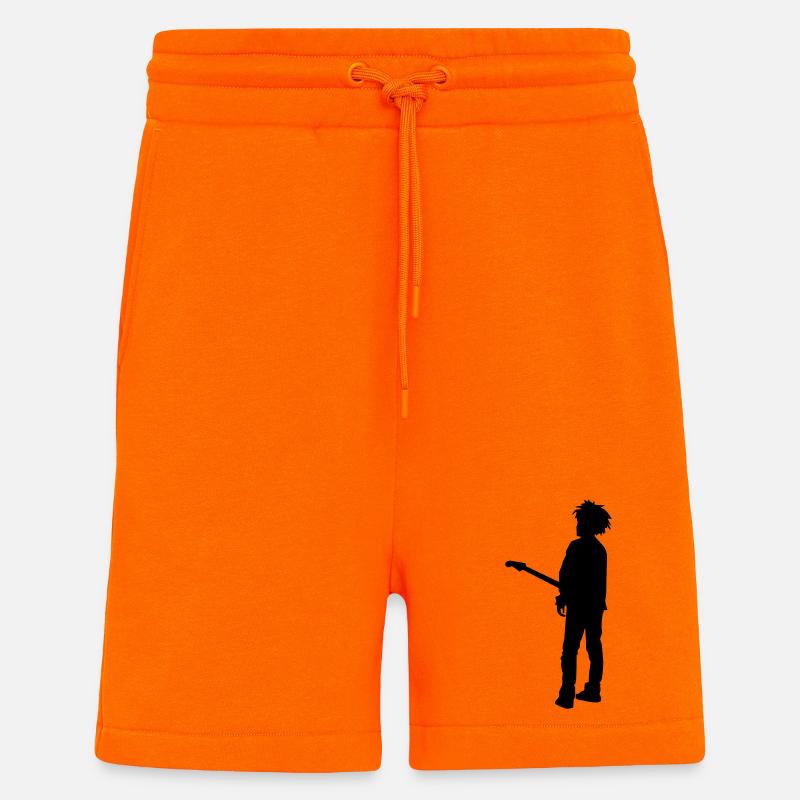 Robert - Organic relaxed shorts made in EU - SUNSET ORANGE
