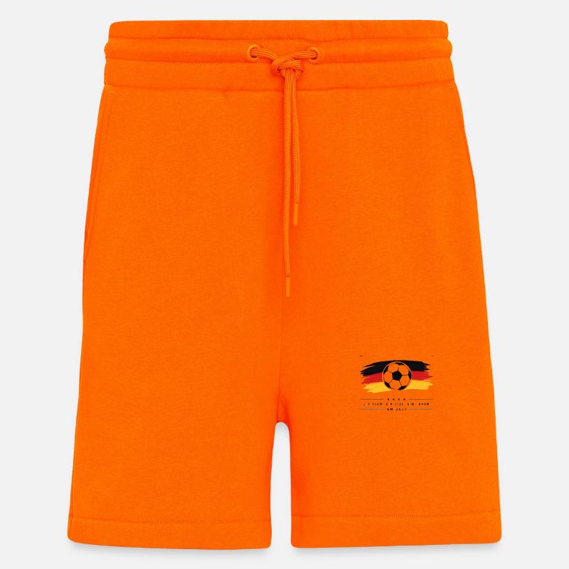Deutsche Flaggenfußball-Kunst - Shorts - made by SPREAD - SUNSET ORANGE